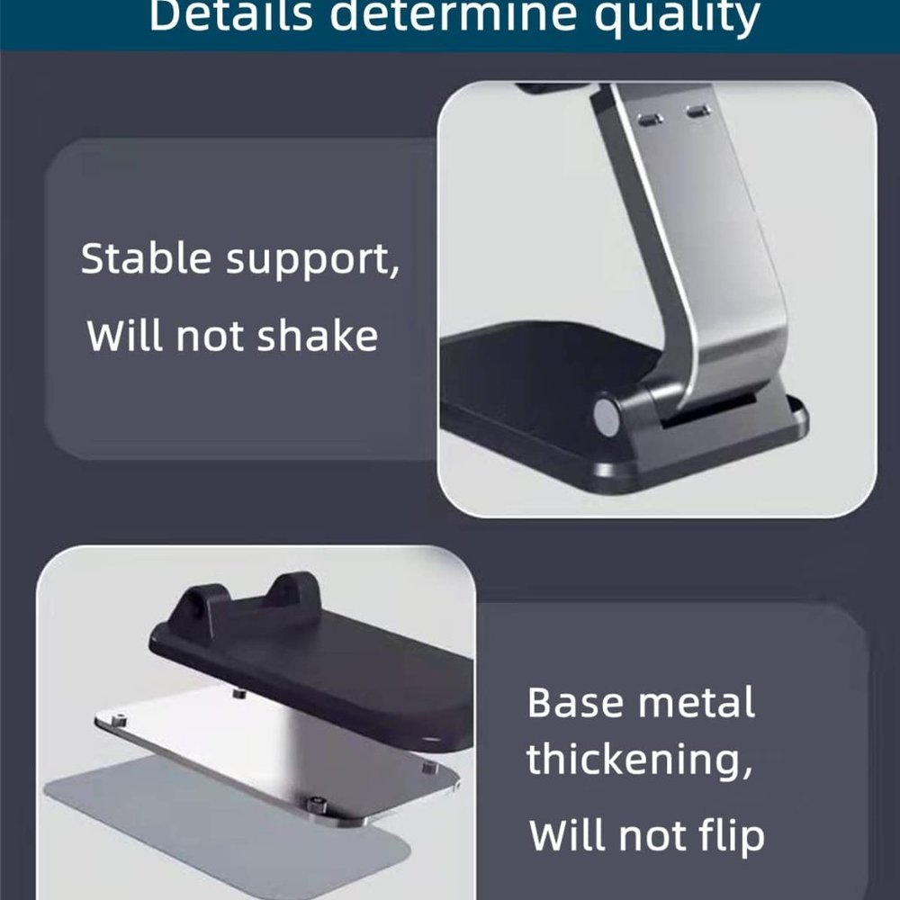 Cell Phone Stand for Desk, Desktop Cell Phone Holder, Mobile Phone Dock - Picture 4 of 4